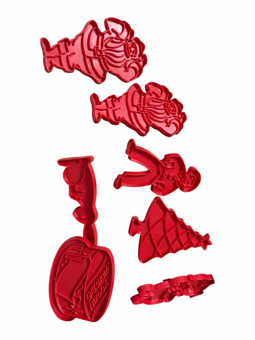 Tupperware Red Holiday Cookie Cutter Set - Festive Shapes